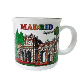 Caneca de porcelana Recuerdo de Madrid com monumentos, 3 modelos