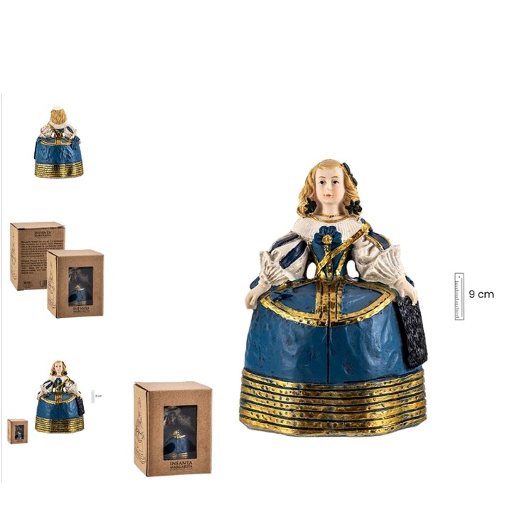Klassische Menina-Figur, Infantin Margarita im blauen Kleid