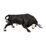 Charging toy fighting bull, white face (cara blanca)