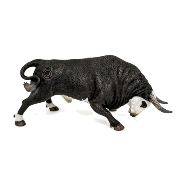 Charging toy fighting bull, white face (cara blanca)