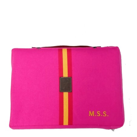 Almohadilla fucsia "Bandera de España" personalizada