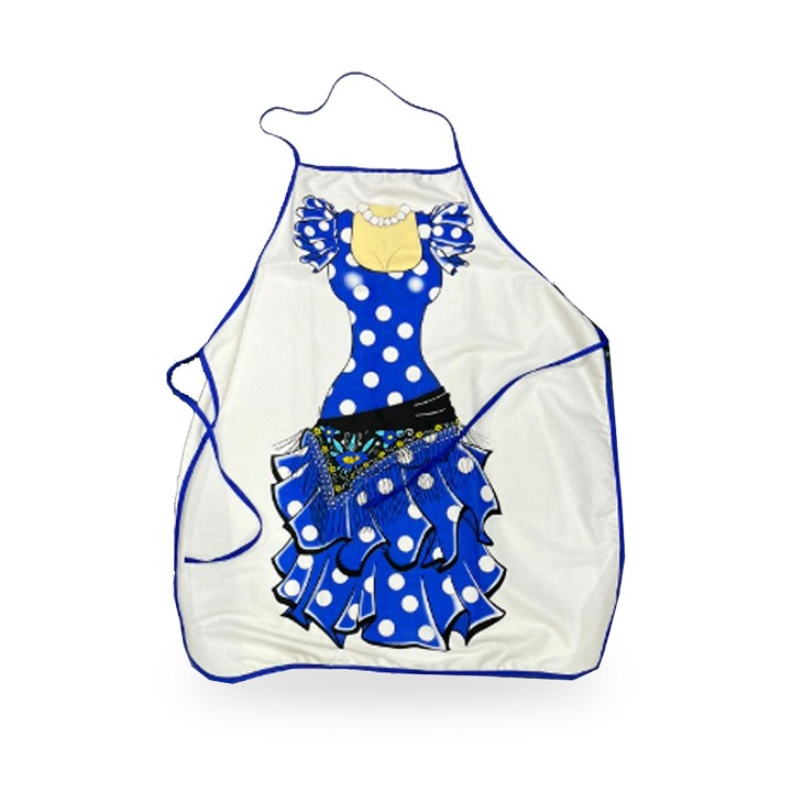 Grembiule da cucina abito da flamenco per adulto, blu o verde