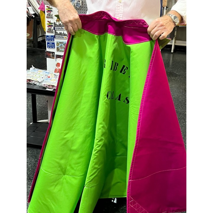 Fuchsia and Green Capote