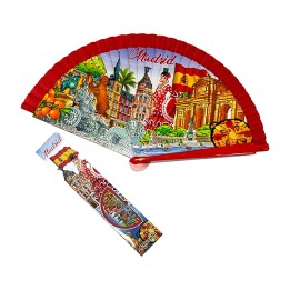 Ventaglio in legno Madrid tipico spagnolo in scatola regalo