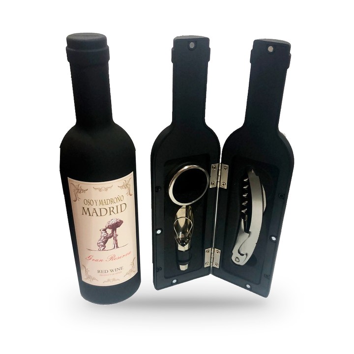 Wein-Set Madrid in Flaschenform – Ansicht 2