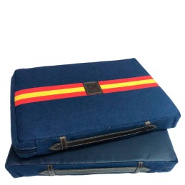 Coussin de corrida bleu  "Drapeau espagnol horizontal"