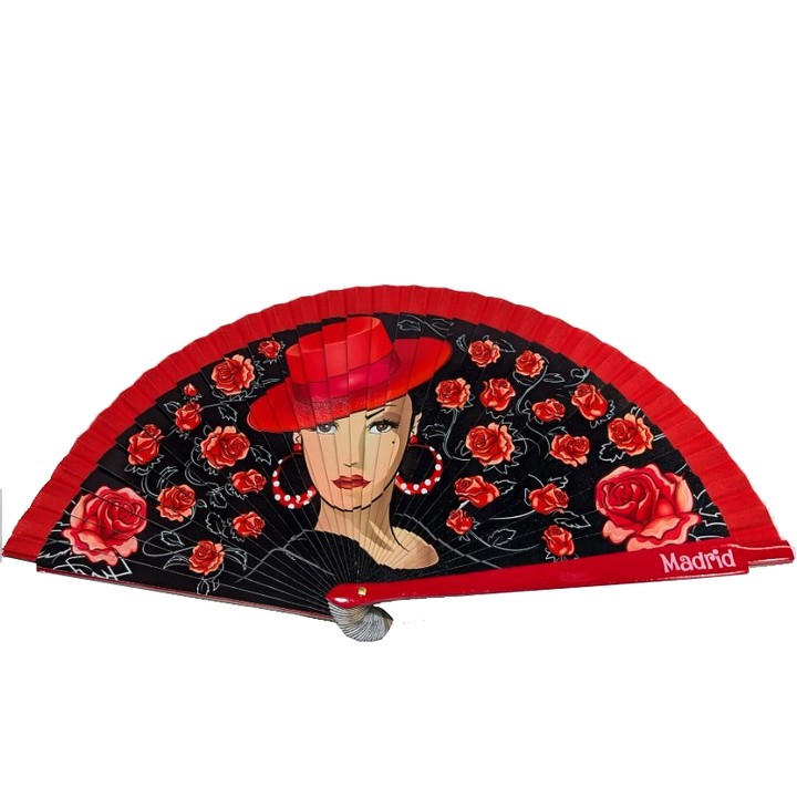 Holzfächer mit Flamencotänzerin, Modell 1