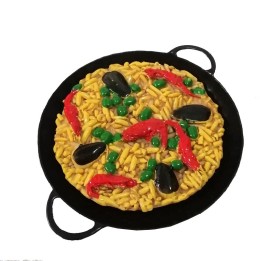 Imán "paella con receta"