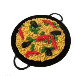 Imán "paella con receta"