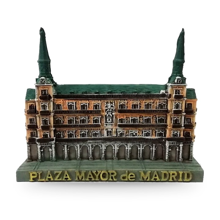 Riproduzione della Plaza Mayor di Madrid in resina dipinta a mano