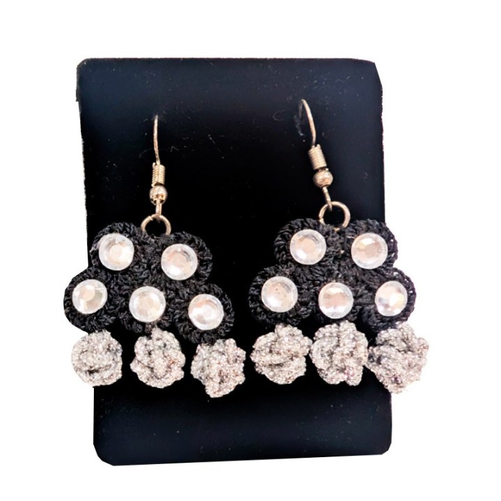 Pendientes taurinos "Alamares" plata