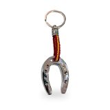 Horseshoe keyring in the Spanish flag colours