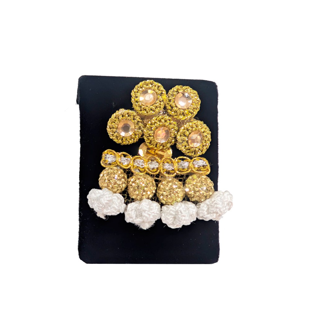 Broche "Alamares de traje de luces" plata y oro