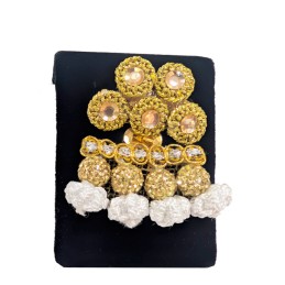 Broche "Alamares de traje de luces" plata y oro