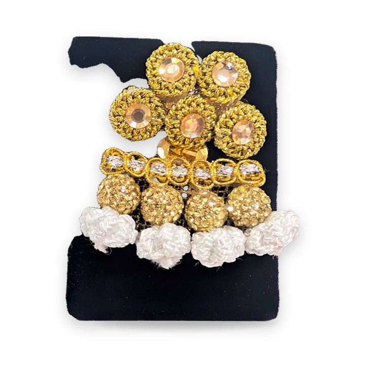 Alamares bullfighting brooch in silver and gold