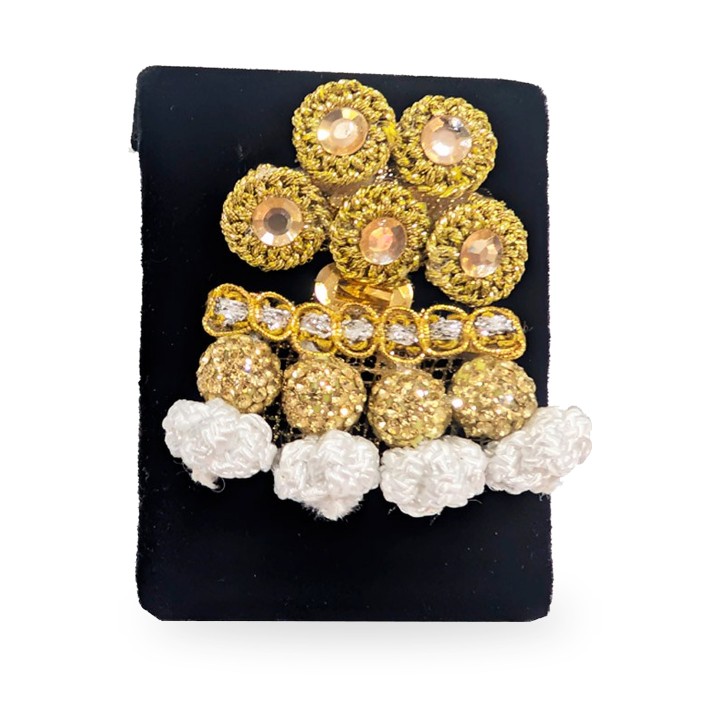 Stierkampf-Brosche Alamares des Torerokostüms in Silber und Gold