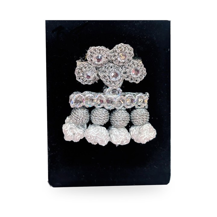 Spilla taurina Alamares del traje de luces, argento