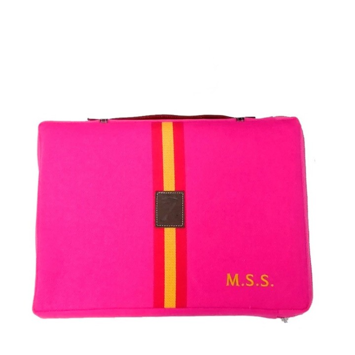Coussin personnalisé fuchsia Drapeau espagnol