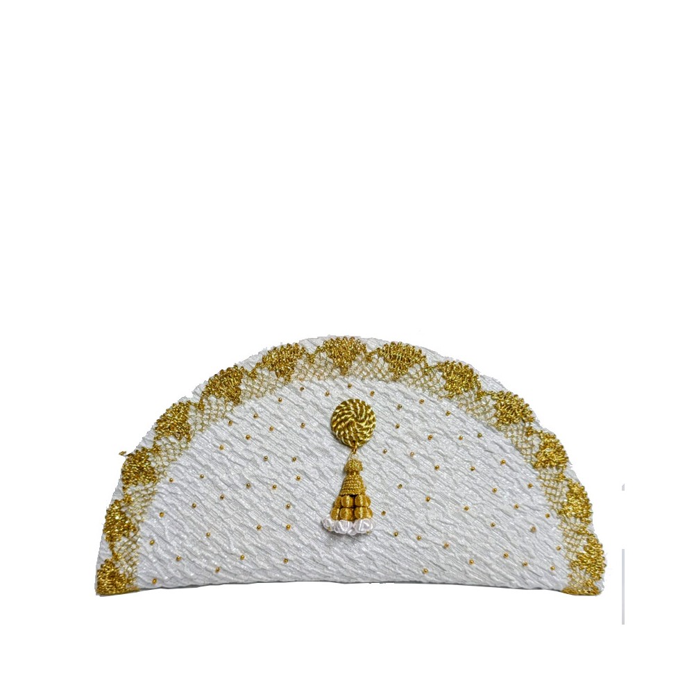 Sac à main de tauromachie "blanc et or "