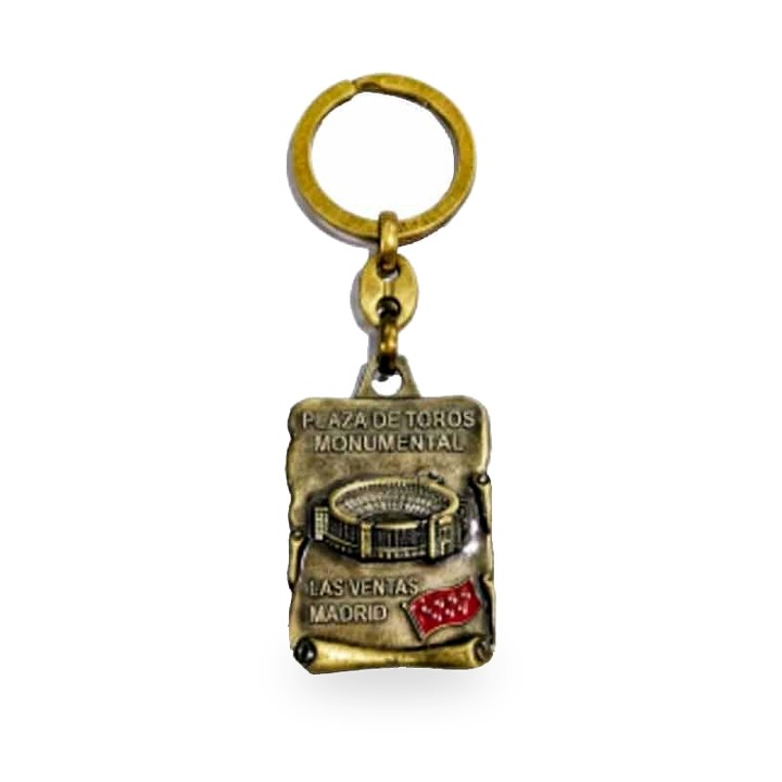 Porta-chaves taurino de metal cor de cobre, modelo pergaminho de Las Ventas