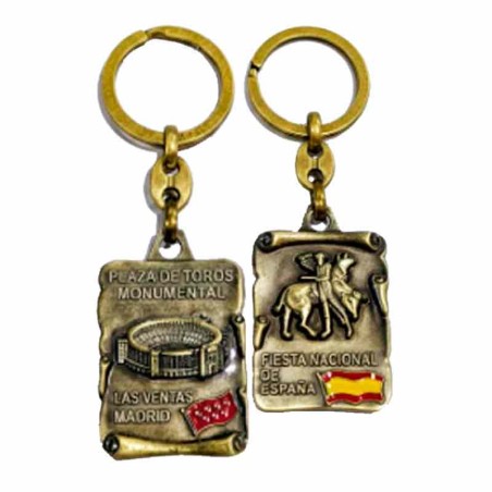 Copper Bullfighting Keychain
