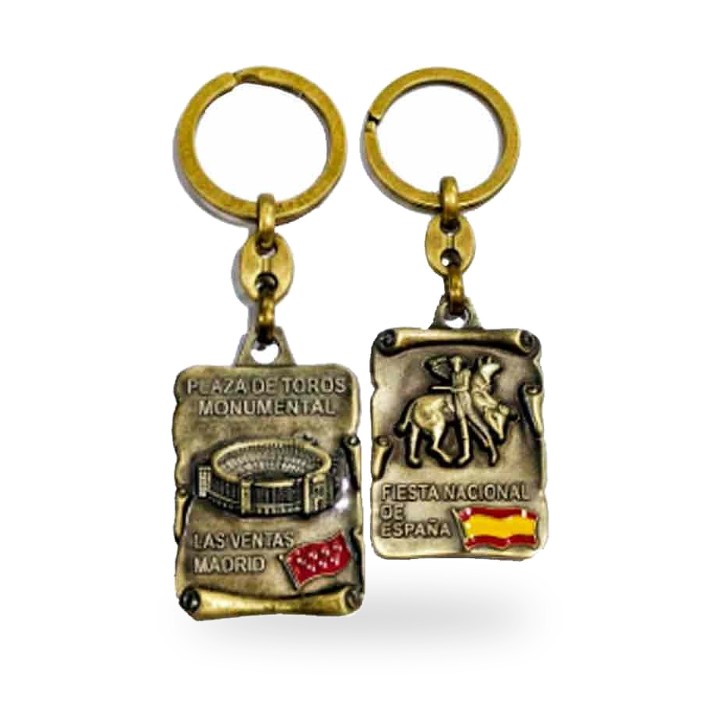 Porta-chaves taurino de metal cor de cobre, três modelos