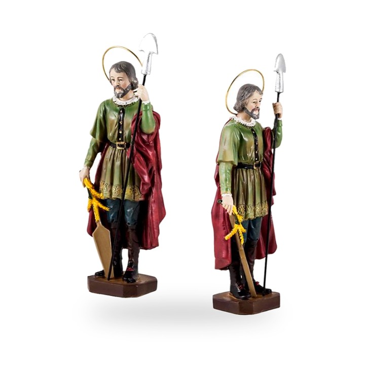 Figura de Santo Isidro Lavrador, padroeiro de Madrid, em resina