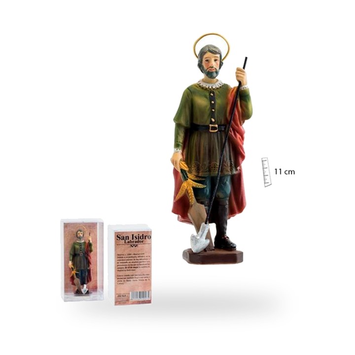 Figura de Santo Isidro Lavrador, tamanho pequeno de 11 cm