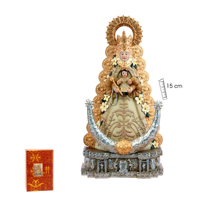 Figura da Virgem del Rocío, tamanho médio de 15 cm