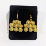 Pendientes taurinos Alamares en negro y oro