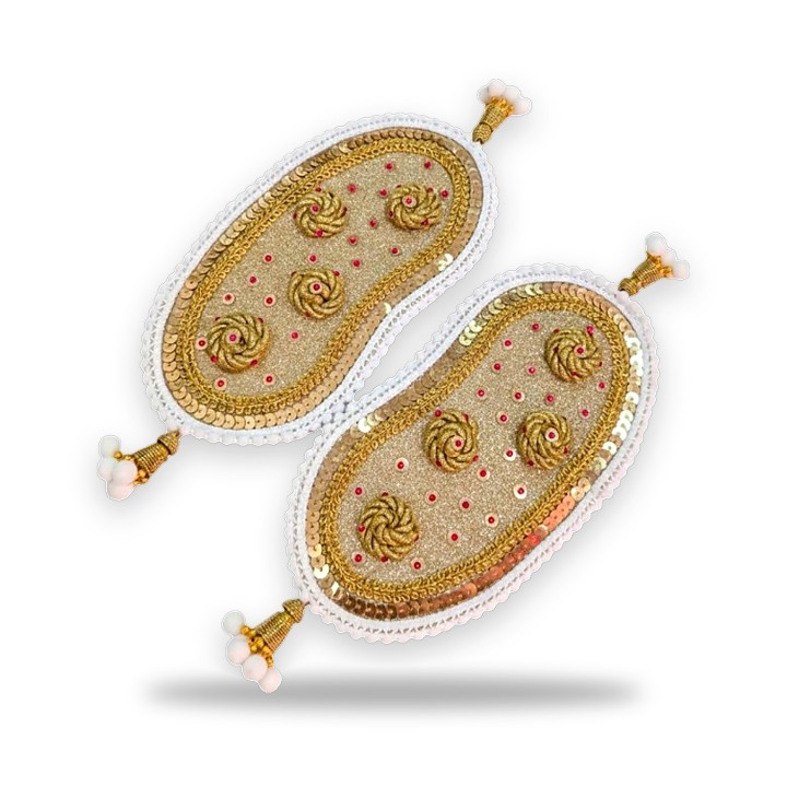 Épaulettes d'habit de lumière grand modèle, or et blanc