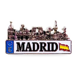 Pins de Madrid em metal com símbolos da cidade
