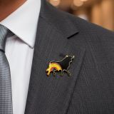 Spain and bullfighting metal pin badges: flag, bull and matador