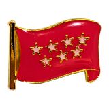 Pin de la bandera de la Comunidad de Madrid con siete estrellas