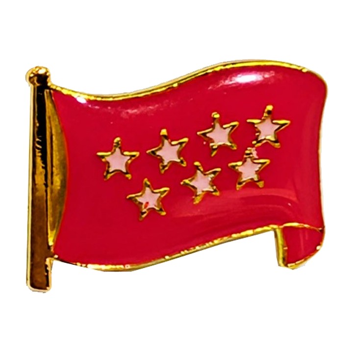 Community of Madrid flag pin badge with seven stars