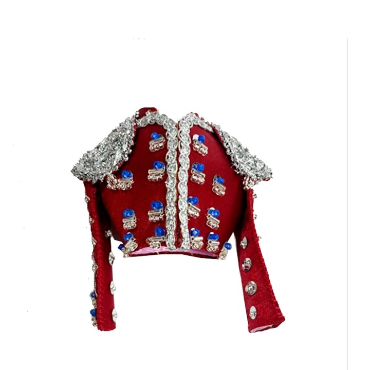 Miniatur-Jacke des Torerokostüms zum Aufhängen, in Bordeaux