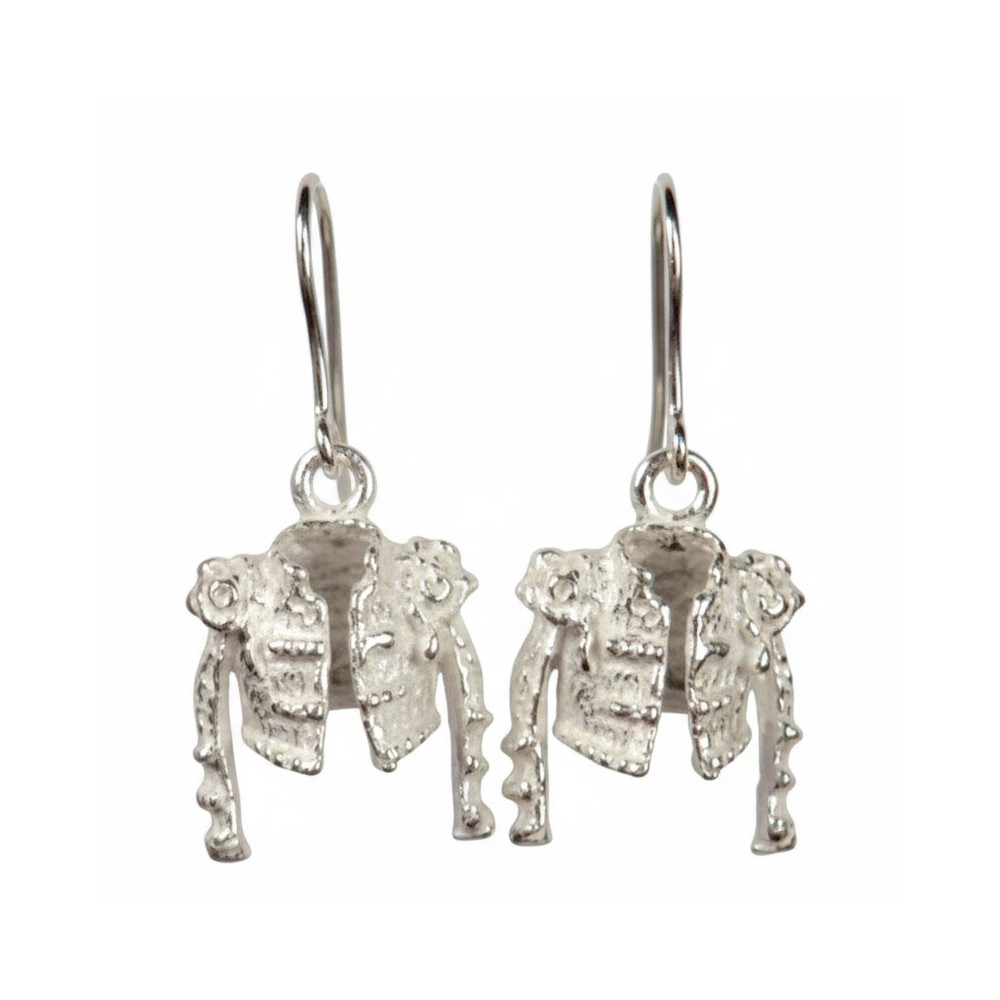"Chaquetilla de torero" bullfighting silver earrings