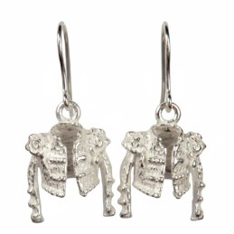 "Chaquetilla de torero" bullfighting silver earrings