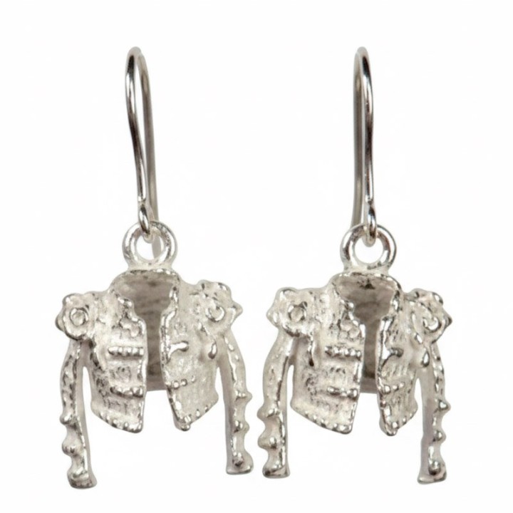 Pendientes taurinos de plata "chaquetilla de torero"