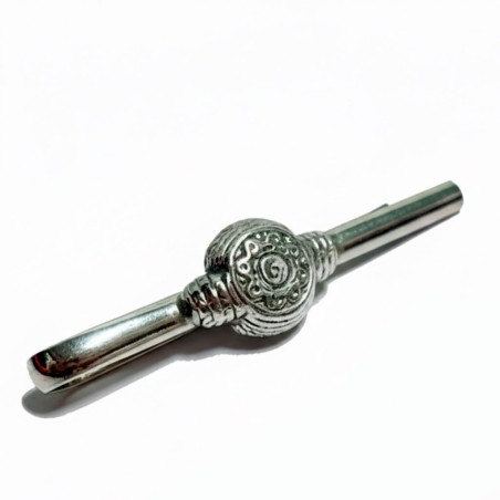 Silver bullfighting tie clip Montera