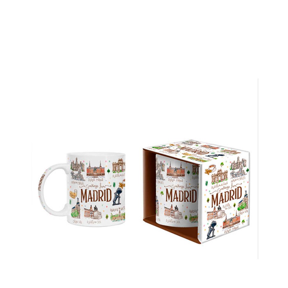"Madrid Watercolor" Mug in Box