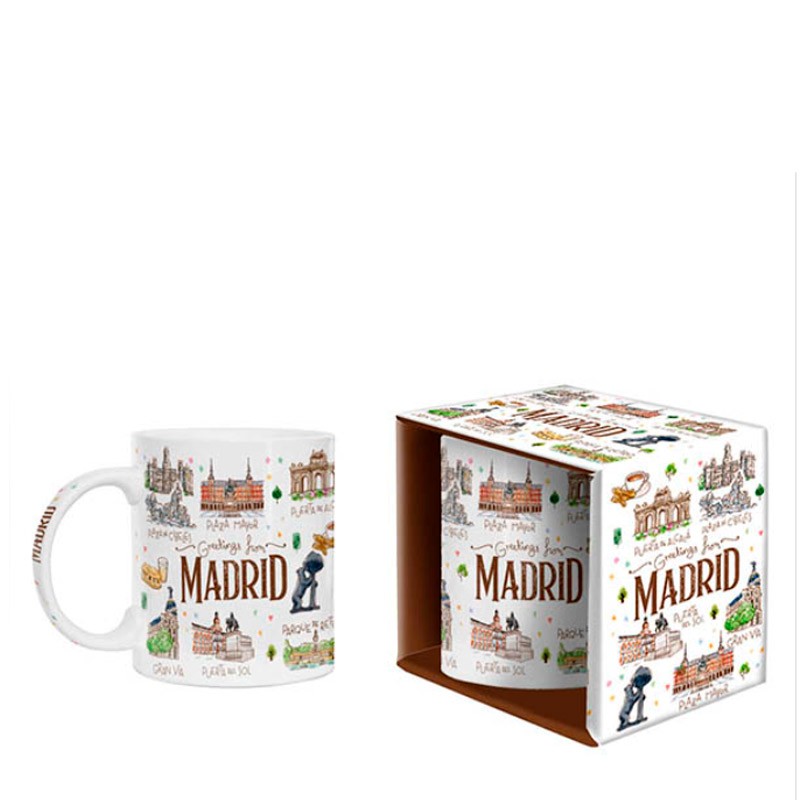 Taza Mug "Madrid Acuarela" en caja