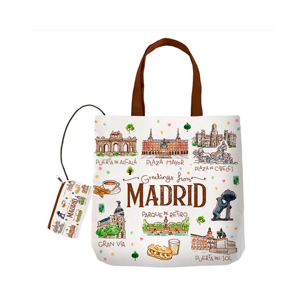 Sac pliable « Madrid Acuarela »