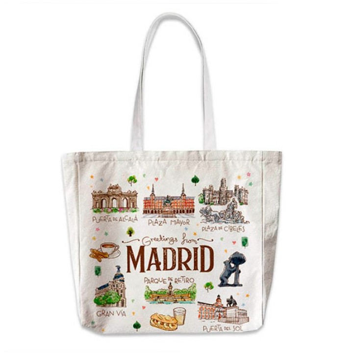 Sac en toile « Madrid Acuarela »