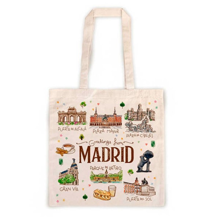 Bolsa de tela "Madrid Acuarela"