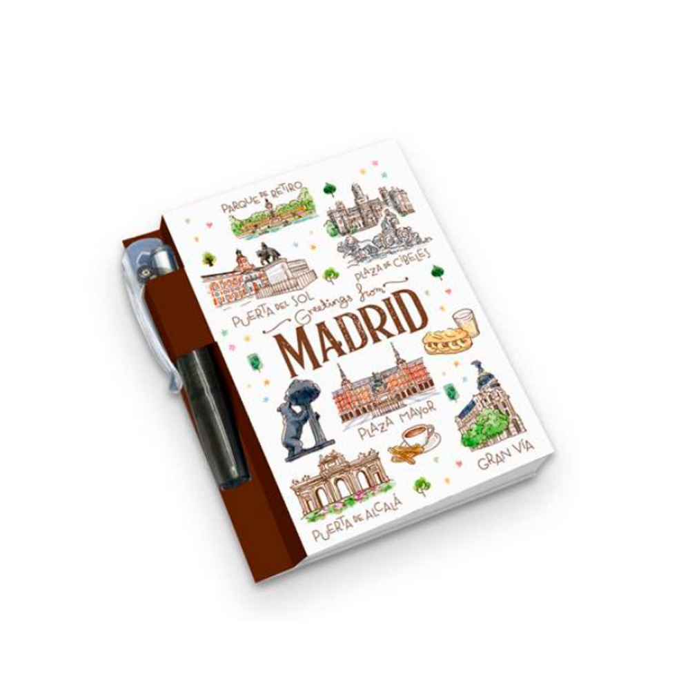 Notebook with Pen "Madrid Watercolor"