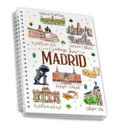 A5 spiral notebook "Madrid Watercolor"