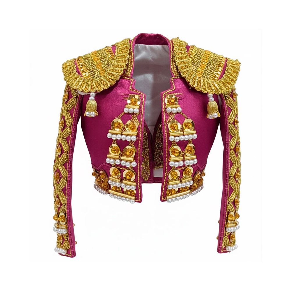 Chaquetilla de Traje de luces, replica miniatura Grande color granate