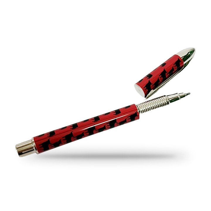 Esferográfica do touro de Osborne, modelo vermelho com touro preto