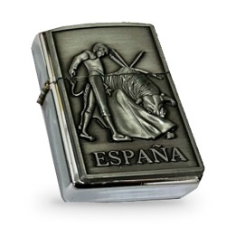 Nachfüllbares Feuerzeug im Zippo-Stil, Spanien und Stierkampf – Ansicht 4